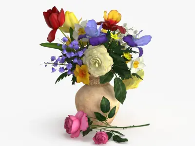 Bouquet Flowers 3D model