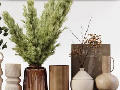 Decorative Set 164 Low-poly 3D model