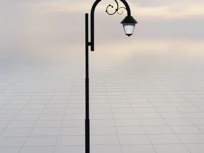 Tall Street Lamp Free low-poly 3D model