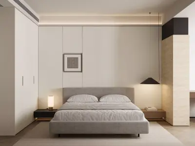 Minimalist Modern Bedroom 101 3D model