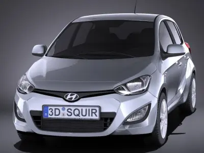 Hyundai  I20 5door 2014 VRAY 3D model
