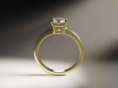 28 Cads of a Gold Solitaire Ring  Free 3D print model