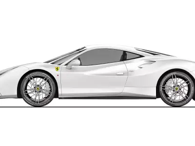 Ferrari 488 GTB 2016 3D model