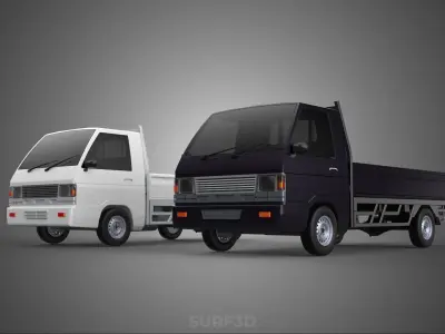 PICKUP FLAT DECK PICK UP COLT DELICA L300 CAR TRUCK CARRY DIESEL 3D model