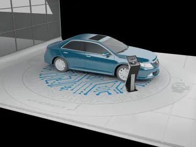 Booth Exhibition Stand a224c 3D model