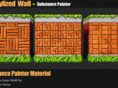 15 Stylized Wall Materials In Substance Painter  Texture