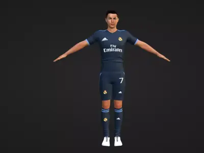 Cristiano Ronaldo - Real Madrid Low-poly 3D model