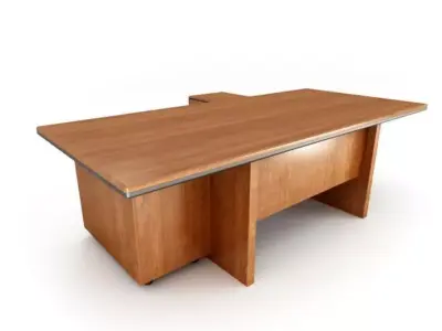 Wooden Office Table 3D model