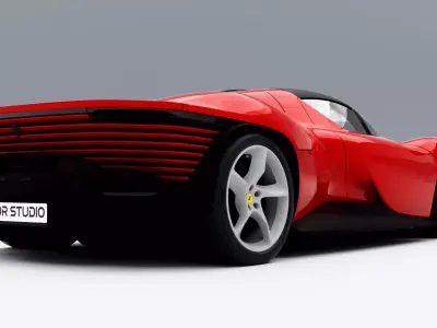Ferrari Daytona SP3 2022 Low-poly 3D model