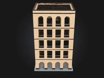 Brick Tower  A Sturdy Sentinel of Timeless Construction 3D model