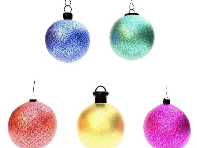 Christmas tree ball 3d model set4 Low-poly 3D model