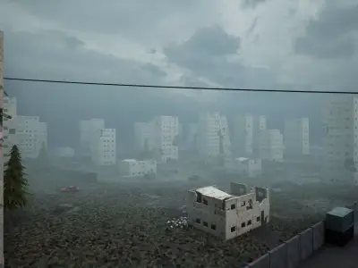 Conflict War Zone Unreal engine game Environment Low-poly 3D model