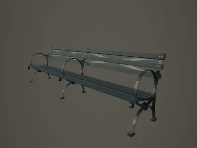 Central Park Benches PBR - Unreal Free low-poly 3D model