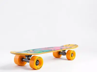 Vibrant Skateboard model pack Low-poly 3D model