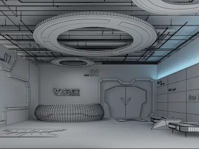 Car Showroom  3D model