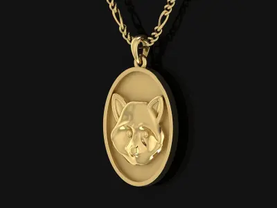 Raccoon Pendant 3D print model