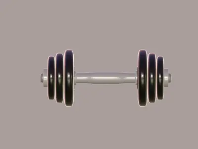 Dumbbell 3D model 2
