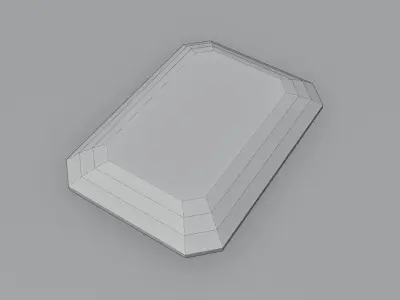 Emerald 3D model Low-poly 3D model