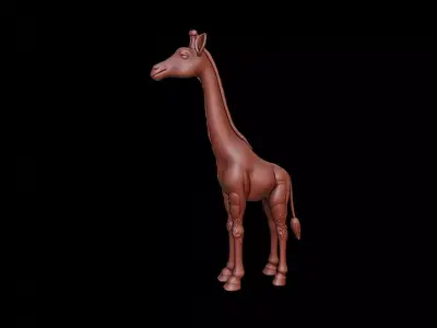 Giraffe Animal Sculpture 3D print model