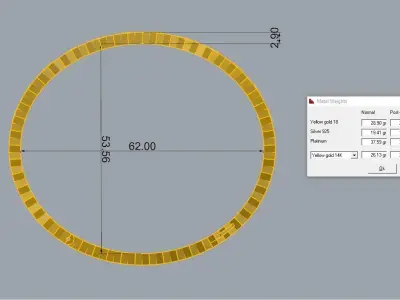 Jewelry Bracelet  gold  3D print model