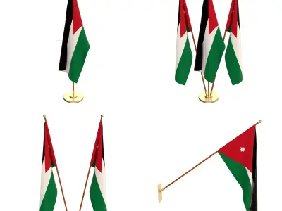 Jordan Flag Pack 3D model