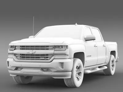Chevrolet Silverado LT Z71 Crew Cab GMTK2 Short Box 2016 3D model