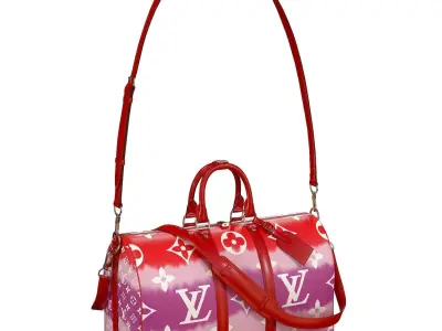 Louis Vuitton Bag Keepall Bandouliere 45 Escale Red Low-poly 3D model