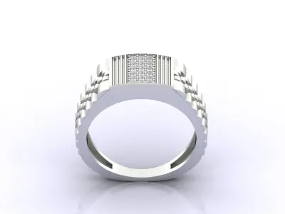 Print Ready STL 3DM  Gents Rings Diamond Men Ring  3D print model order