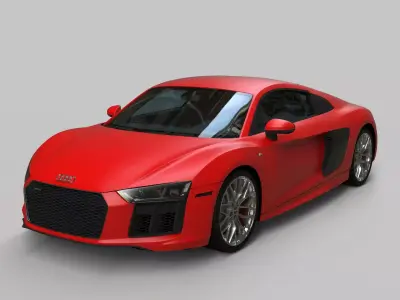 Audi R8 2018 Low-poly 3D model