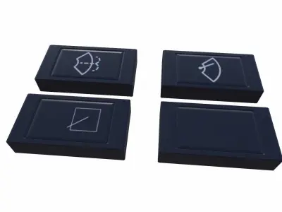 Vehicle Button Low-poly 3D model