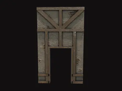 Medieval Wall V04 Low-poly 3D model