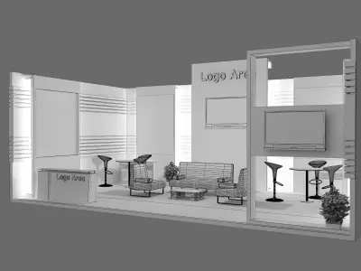 Booth Exhibition Stand a398b  3D model