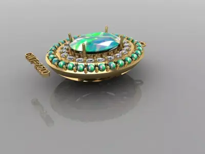 FASION PENDANT 3D model 6