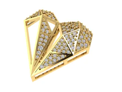 heart pendant 3d print model  3D print model