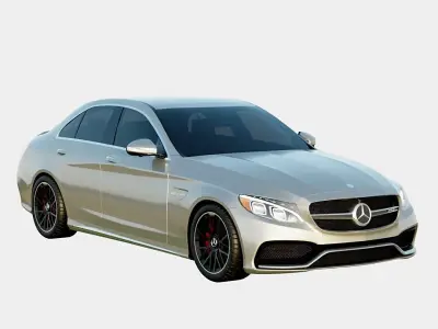 Mercedes-AMG C63 S 2018 Sedan Low-poly 3D model
