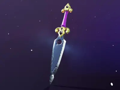 Dagger sword in game fortnite Low-poly 3D model