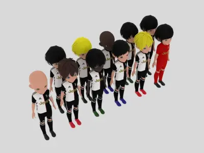 Juventus Soccer - Football Team Low-poly 3D model