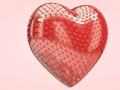 Heart Low-poly 3D model