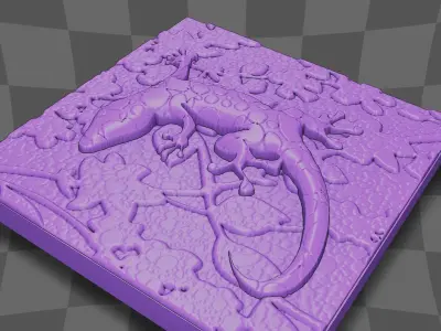 The lizard live in the canopy 3D print model