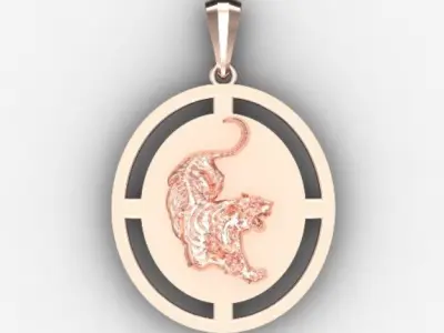 tiger pendant 3D print model