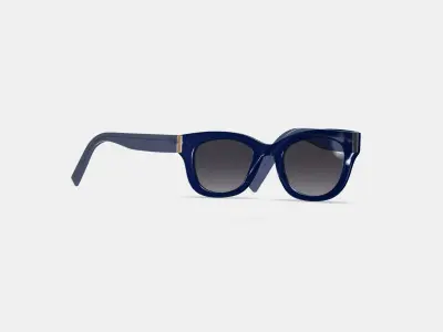 Gemma Sunglasses in Lapis Crystal Low-poly 3D model