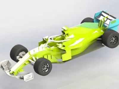 Mercedes-Ben 2018-Racing car 01 3D model