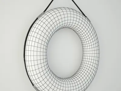 Vintage Life Preserver 4 3D model