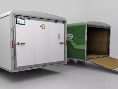 Car and Multi Purpose Enclosed Trailer 3D model