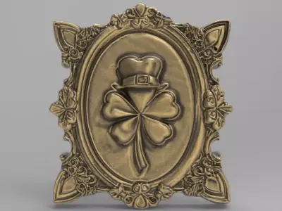 patrick day frame decor cnc  3D print model