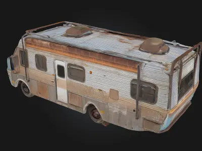 Van Voyager  Retro Adventure on Four Wheels 3D model