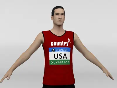 Athletic Runner 03 3D model