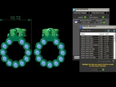 Jewelry Earring 3D print model