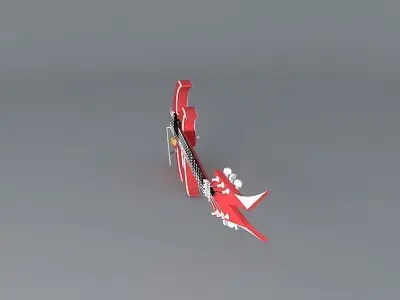 Flaming guitar Free 3D model