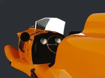 Dieselpunk Car Low-poly 3D model